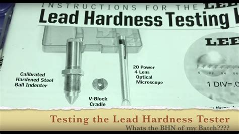 lee lead hardness tester reviews|lee lead hardness tester manual.